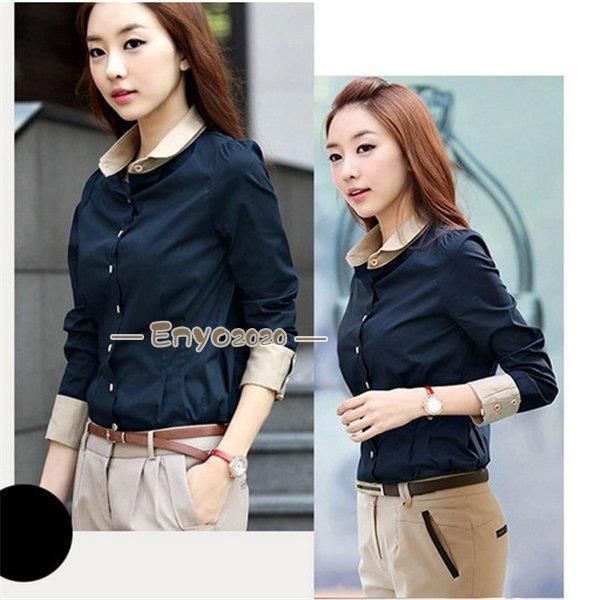 ワイシャツ ビジネス ブラウス Ｙシャツ 折襟 長袖 オフィス 就活 事務服 フォーマル 通勤 レギュラー 入学式 レディース セレモニー 無地 フェミニン 長袖 