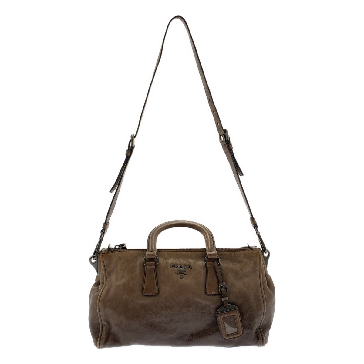 PRADA | プラダ | レザー グラデーション 2way ショルダー バッグ | BL0739 | ブラウン | レディース