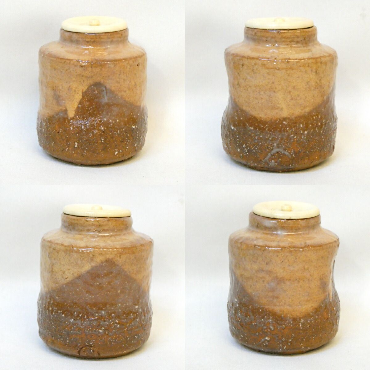 十月の特売品 宇田川聖谷作 萩焼 肩衝 茶入 富貴長命仕覆添 蹲 茶道具