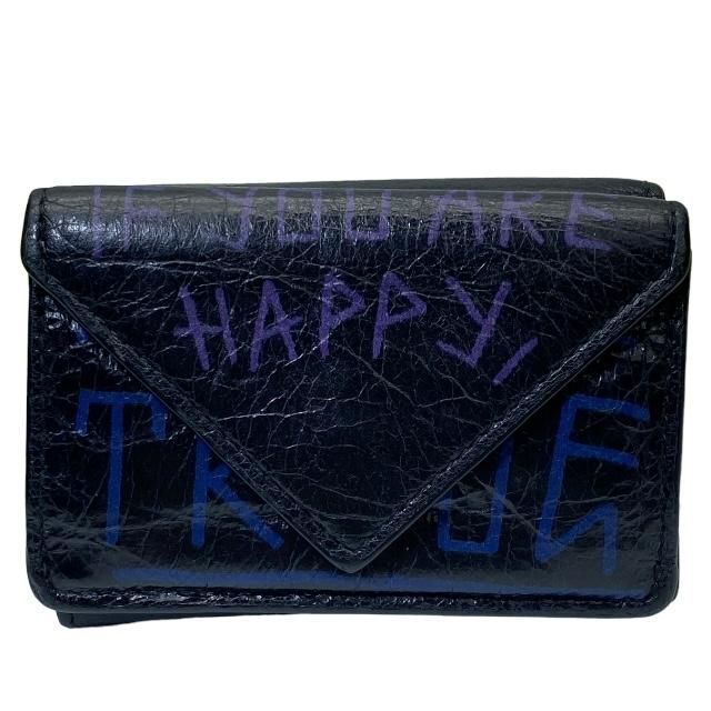 【✨希少✨】 バレンシアガ グラフィティ 三つ折り財布 ブラック 中古・古着通販】BALENCIAGA (バレンシアガ) グラフィティ ミニ