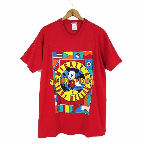 90s MICKEY&CO. USA製 ミッキー プリント Tシャツ L