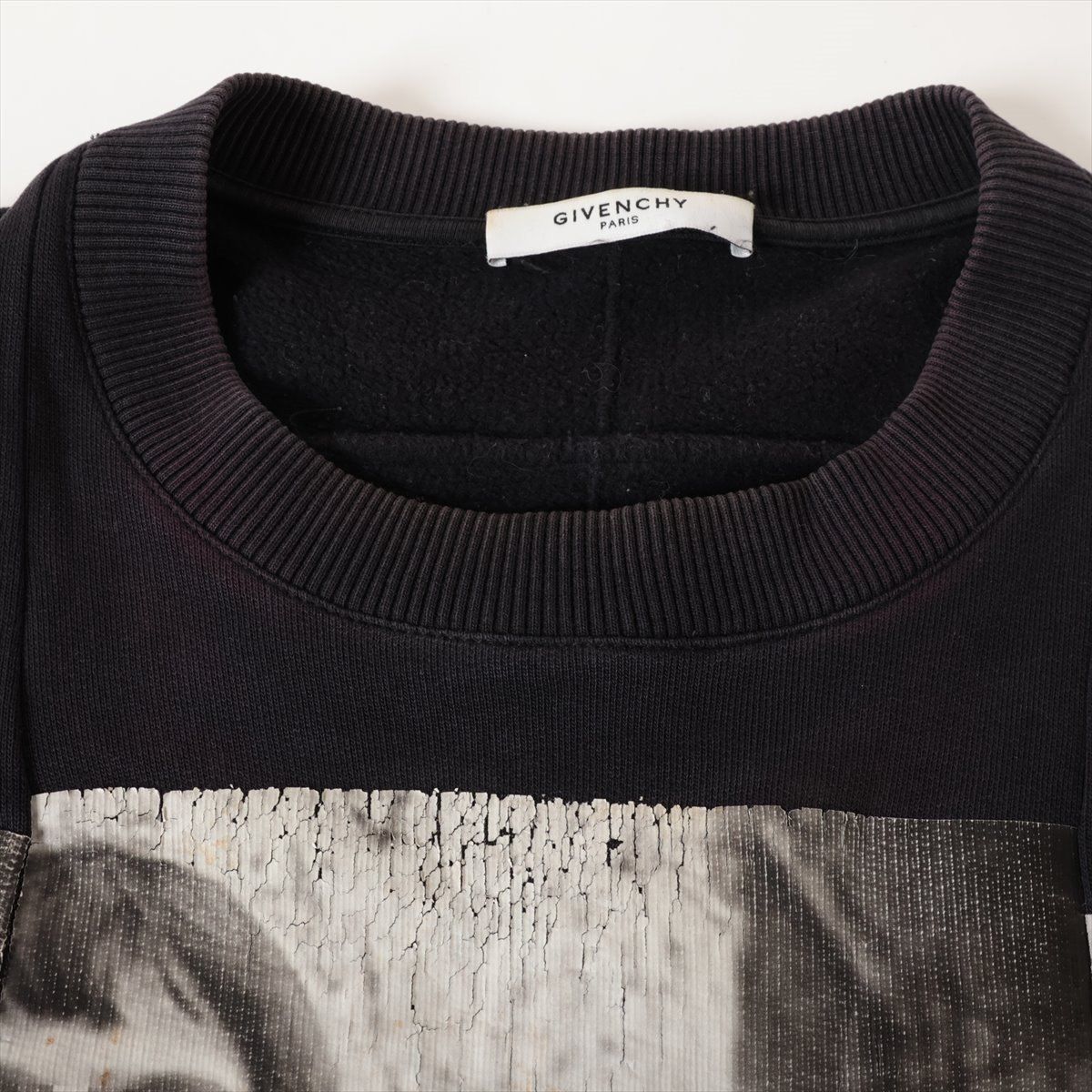 美品 ジバンシー プリント コットン スウェット M ブラック  