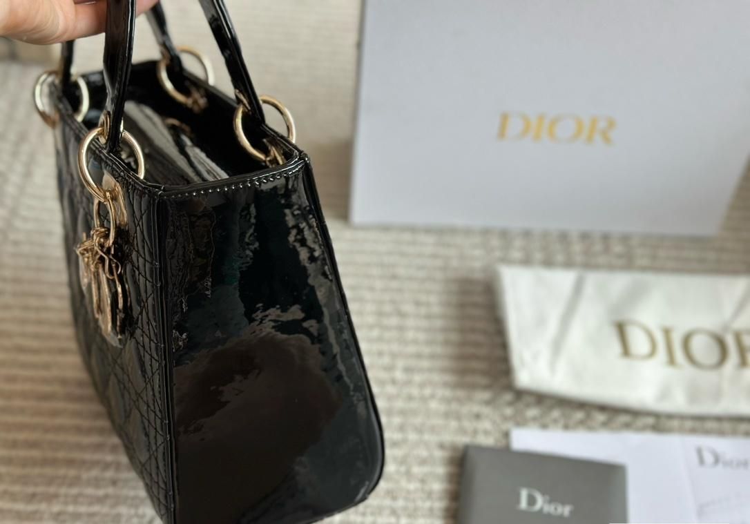 Dior   ディオール    カナージュ パテント バッグ   ハンドバッグ