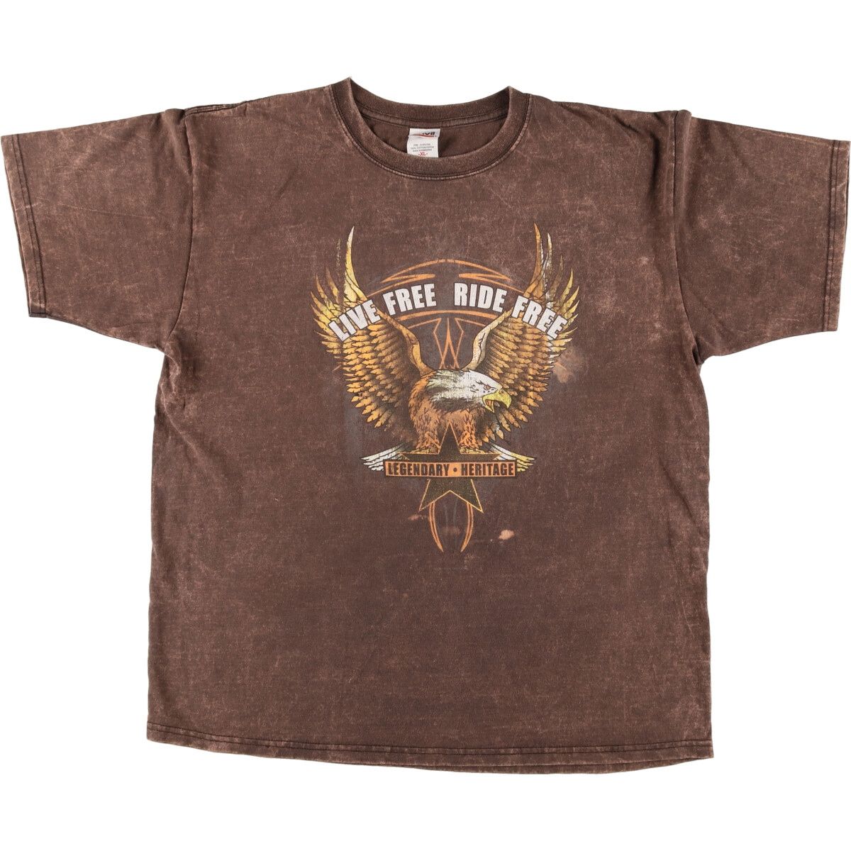 古着 00年代 anvil LIVE FREE RIDE FREE 鷲柄 イーグル柄 モーターサイクル バイクTシャツ メンズXL/eaa456992