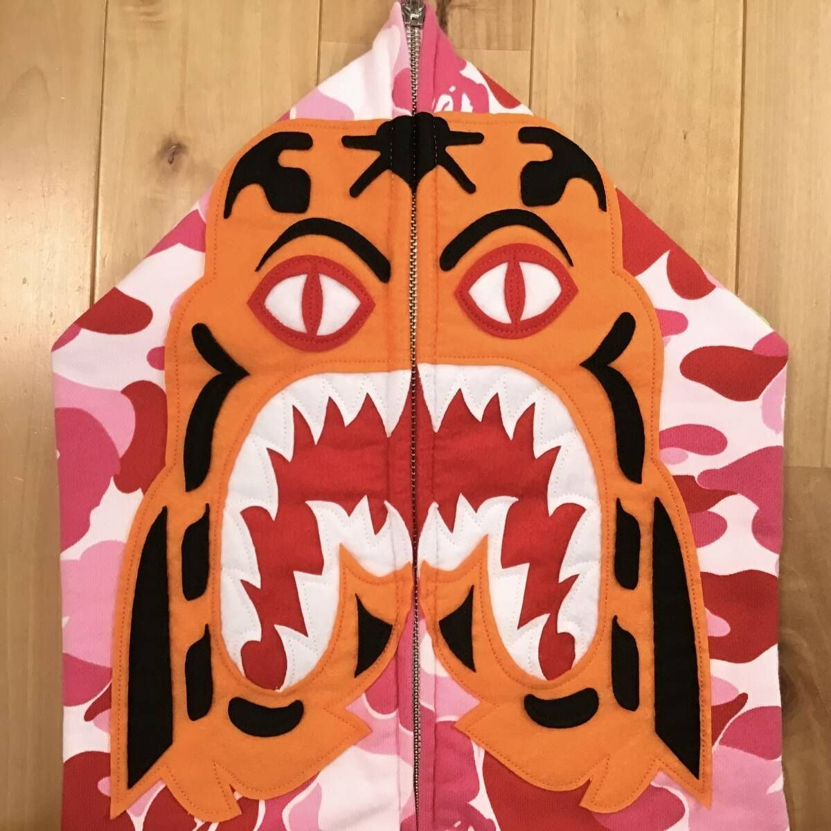 ☆XL☆ ABC camo pink タイガー パーカー Tiger full zip hoodie