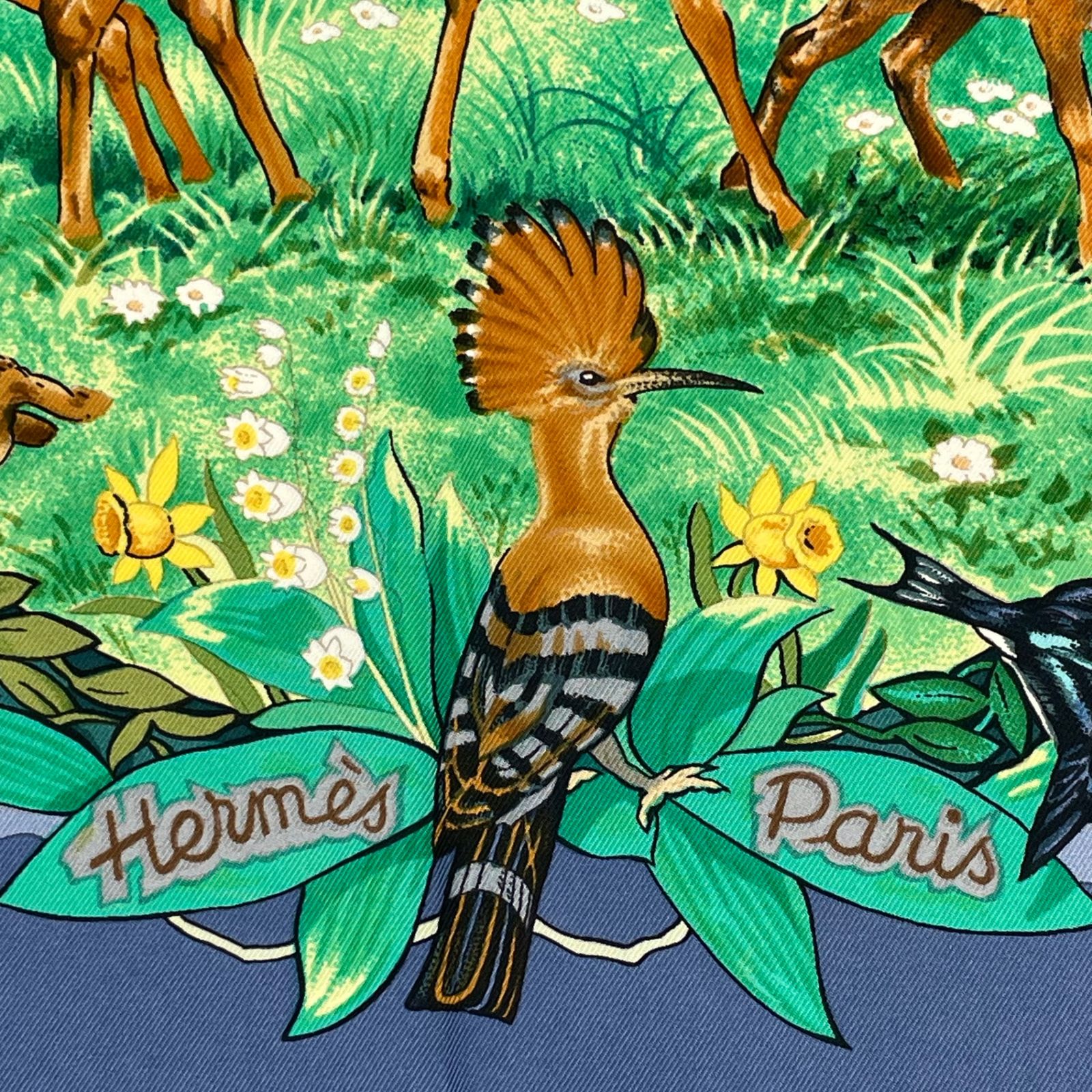HERMES エルメス カレ 90 LES QUATRE SAISONS 四季 ブラウン