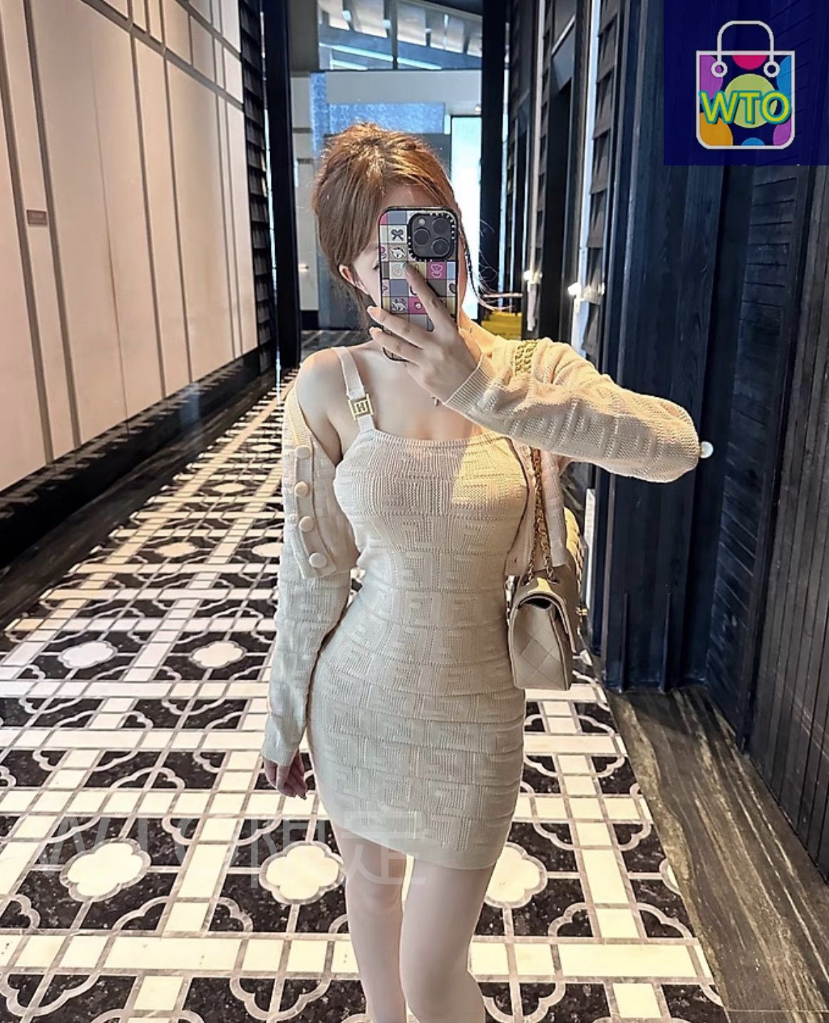 FENDI ニットドレス パープル FW24/25 Fendi】☆ グレー ウール ドレス (DRESS) ☆ ワンピース