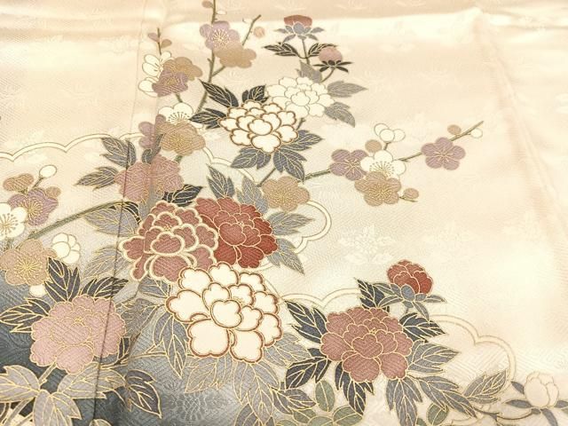 平和屋着物○伯河貞雄 訪問着 辻が花 絞り 暈し染め 銀通し