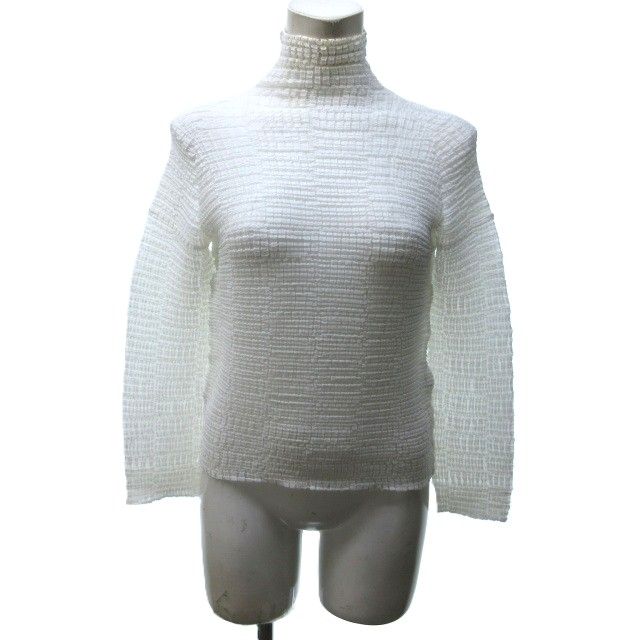★美品★ミーイッセイミヤケ ワッフルプリーツカットソー ハイネック 長袖 赤 黒 イッセイミヤケ ISSEY MIYAKE 90s IM04FT506 ワッフルプリーツ