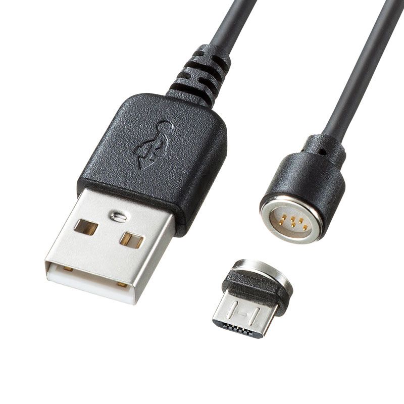 サンワサプライ Magnet脱着式microUSBケーブル データu0026充電 1m KU-MGD1 （1点）