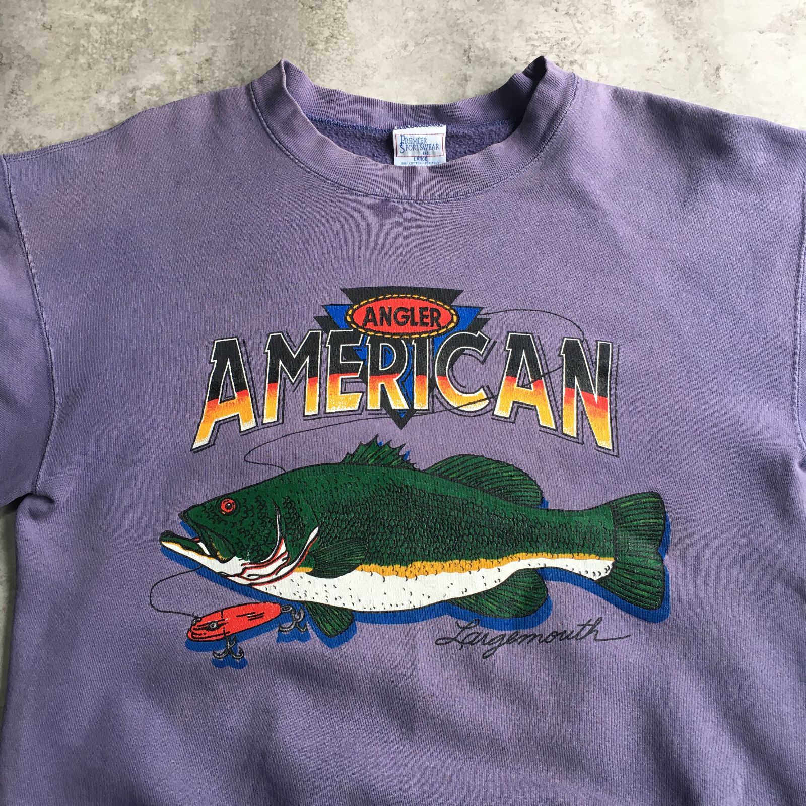 90s USA製 PREMIER SPORTSWEAR Black Bass Printed Sweatshirt プレミア スポーツウェア ブラックバス  スウェット フィッシング - メルカリ