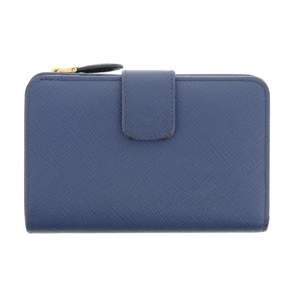 中古】 PRADA （プラダ） ｻﾌｨｱｰﾉ ｺﾝﾊﾟｸﾄｳｫﾚｯﾄ 財布 二つ折り財布(小銭 