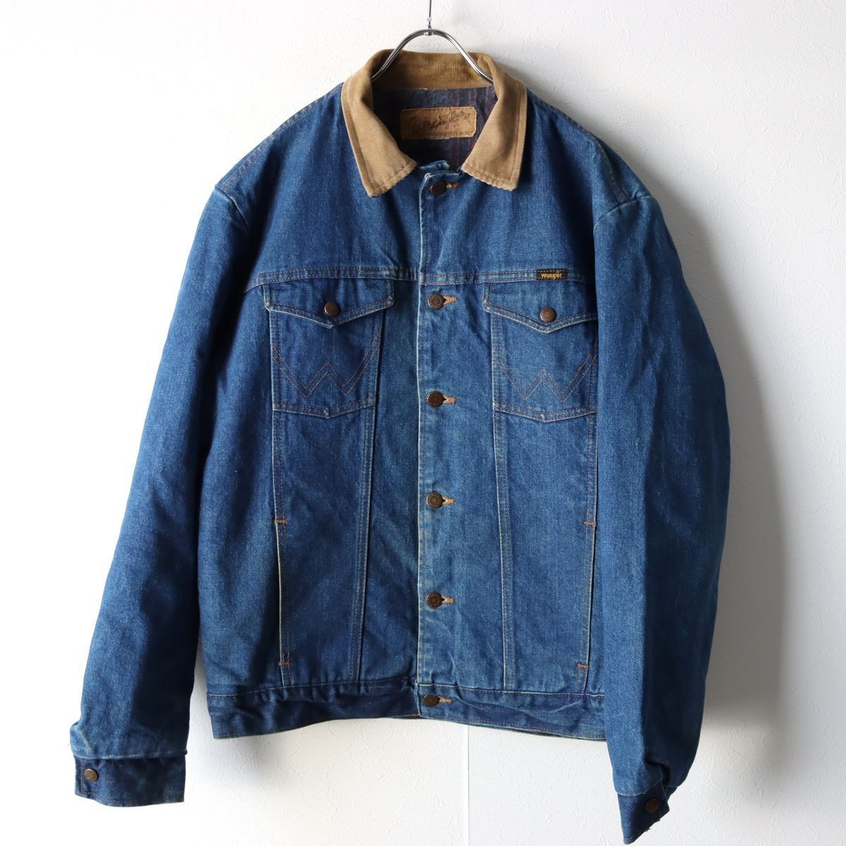 ラングラー 90s デニムジャケット しんどい 襟コーデュロイ 裏地  