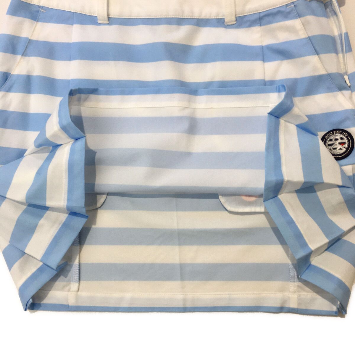中古 レディース アンパスィ and per se スカート S 白×水色
