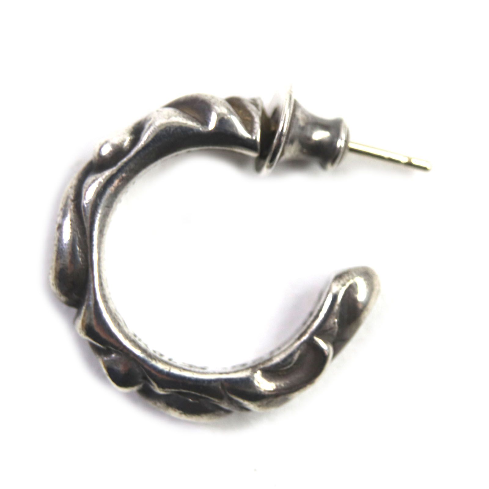 美品▽CHROME HEARTS クロムハーツ スクロール フープピアス SV925 K14 シルバー 保存袋付き 重量4.0g メンズ - メルカリ