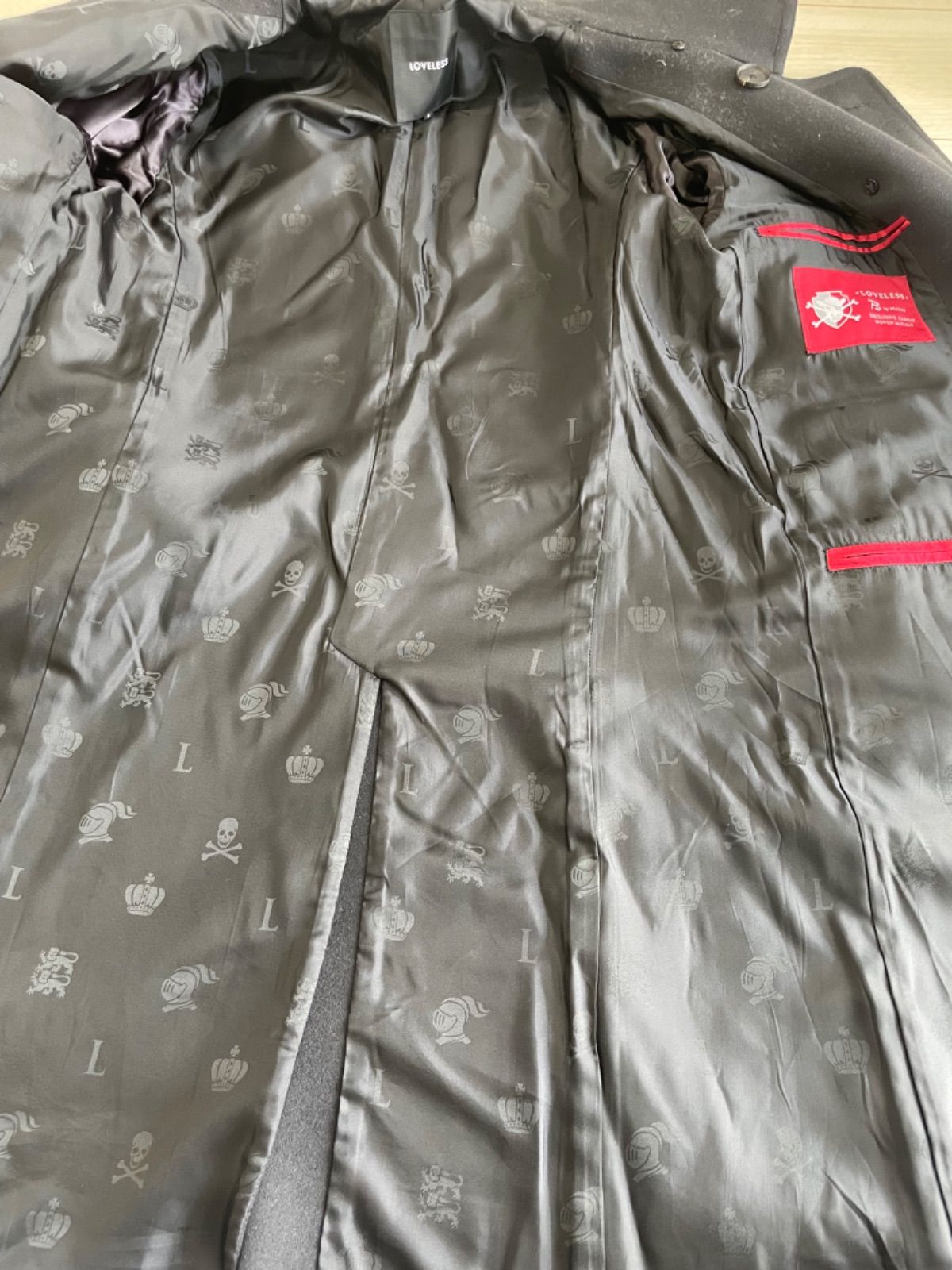 LOVELESS ロング コート チェスター メンズ ブラック S LOVELESS