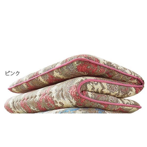 敷き布団 寝具 約140×210cm ピンク ブルー 腰に優しい 日本製 防ダニ