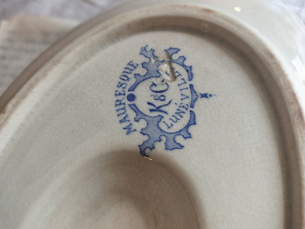 フランス アンティーク トップ 素敵な Luneville ソーシエール