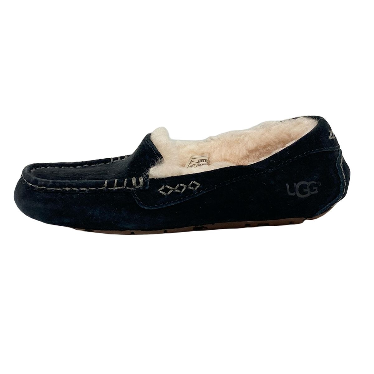 UGG アグ フラットシューズ 23 レディース アンスレー 3312 黒 ムートン