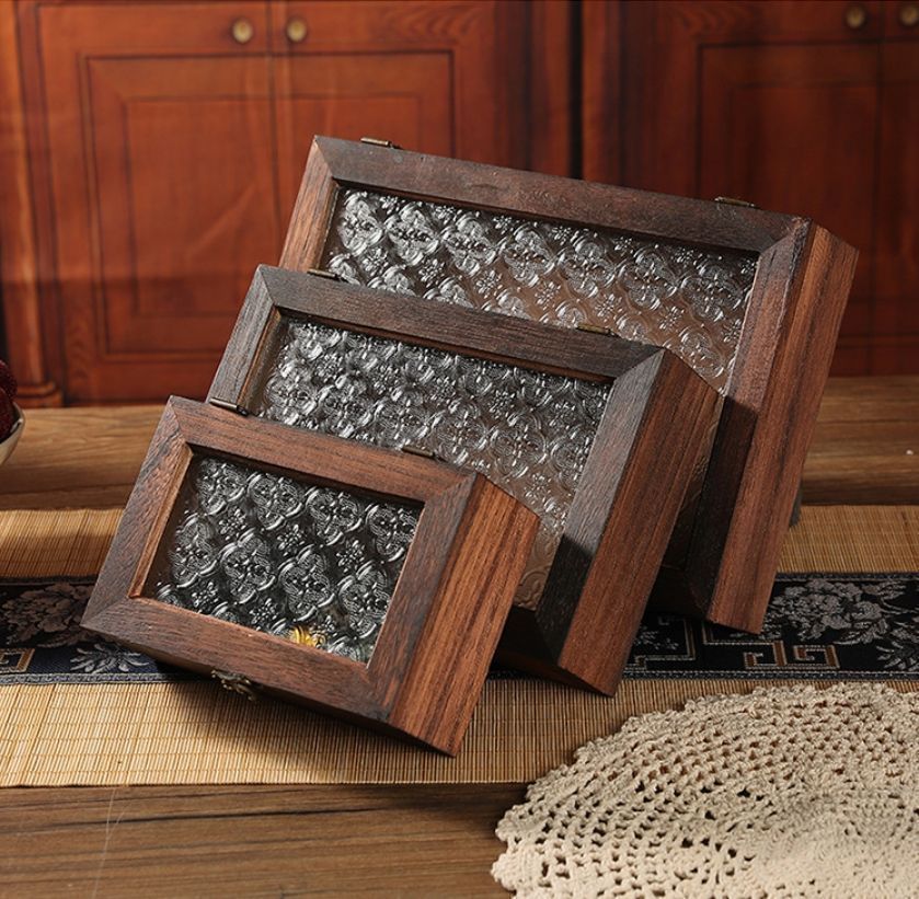 ヴィンテージ 木製 小物入れ 小物収納 ジュエリーケース アクセサリーケース 新品・未使用】 ウッドボックス Sサイズ 木製 小物入れ 木箱