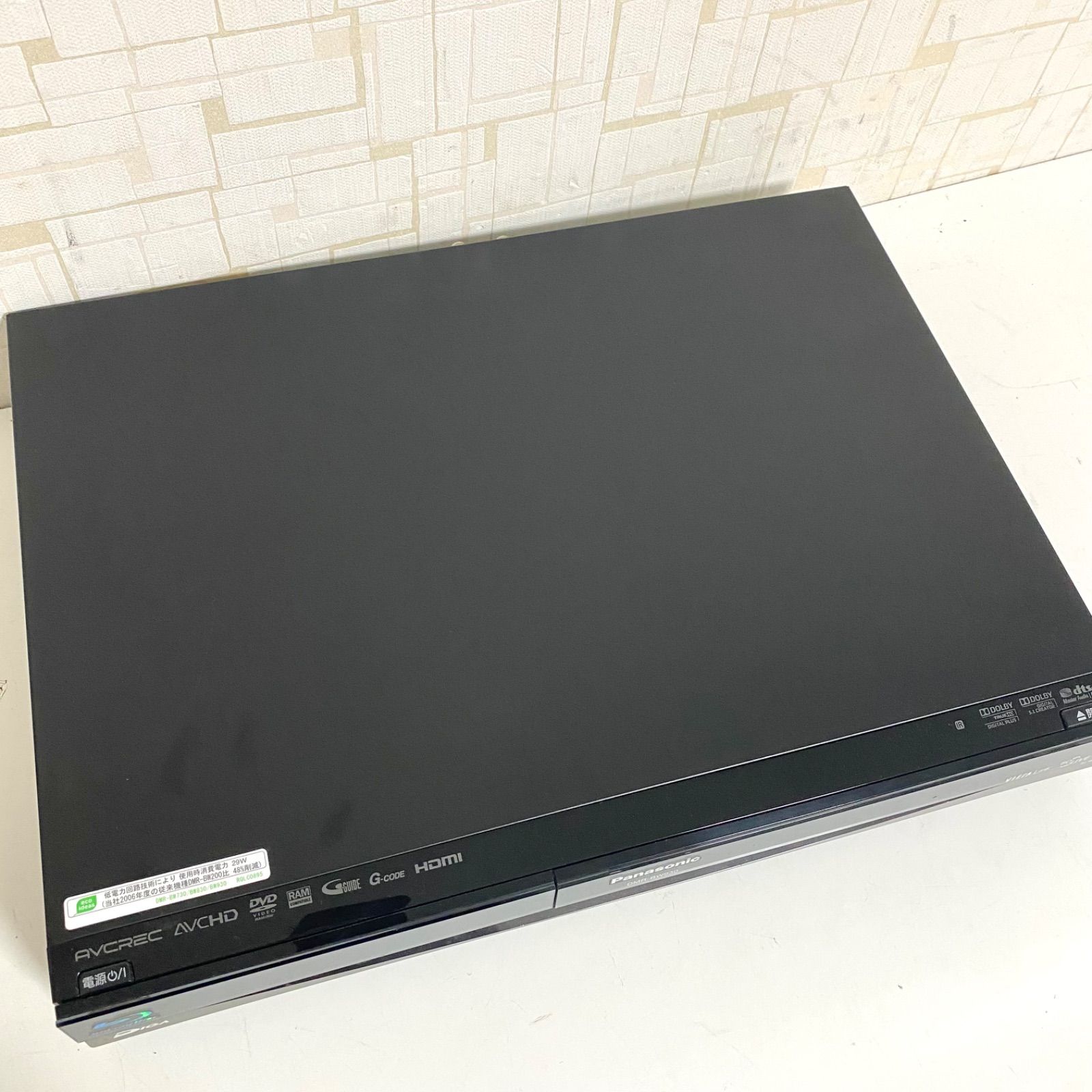  Panasonic パナソニック DMR BW 930 ブルーレイディスクレコーダー リモコン付き ブルーレイレコーダー レコーダー