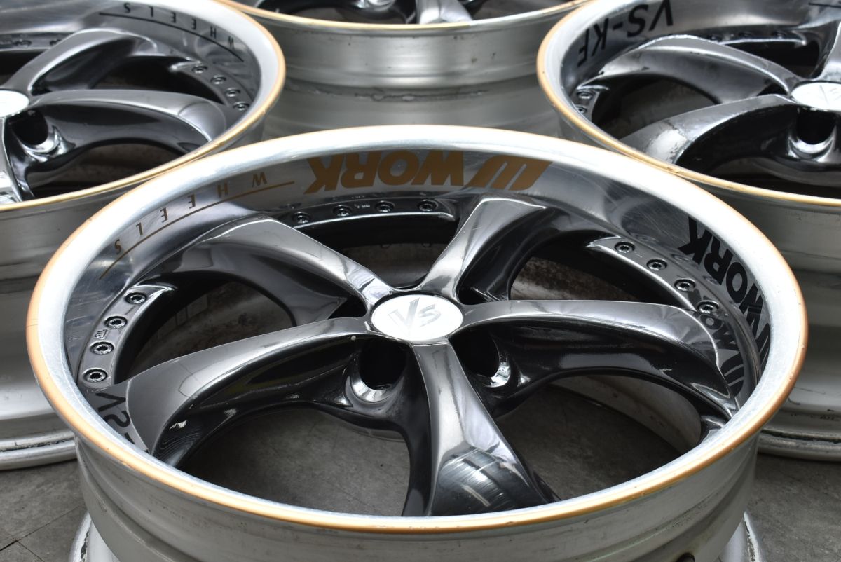 送料無料】WORK VS-KF 18in 8JJ +38 PCD100 4本セット プリウス