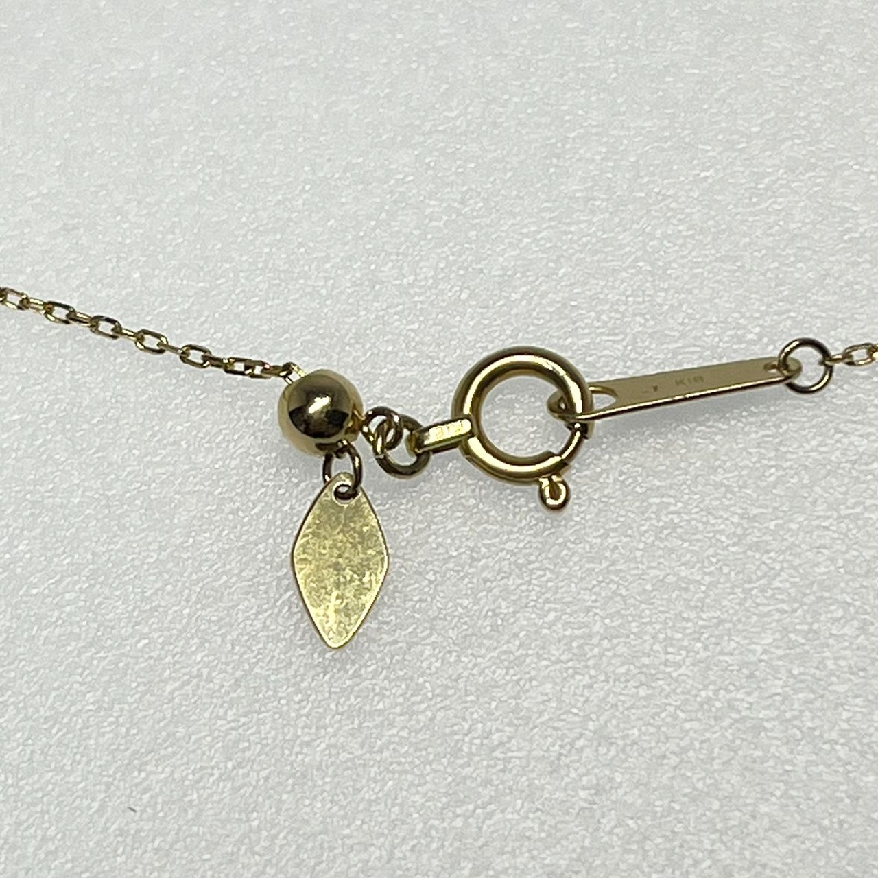 値下げ！agete アガット ダイヤ ネックレス K18YG 7Pダイヤモンド0.1ct 