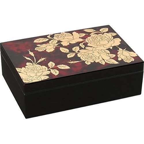 箔一 ジュエリー収納 ワインレッド 165×115×55mm ボヌールロゼ アクセサリーBOX A112-06004