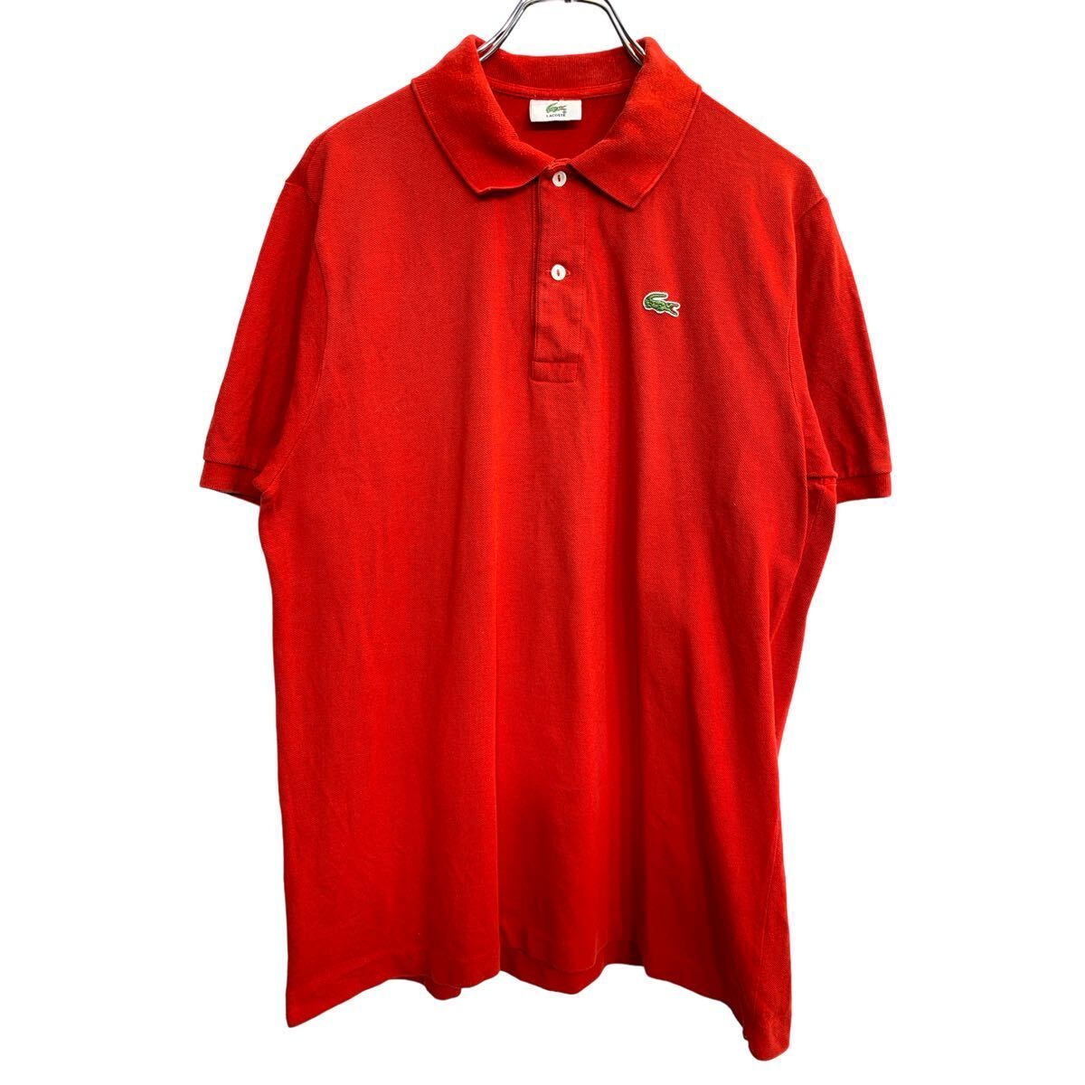LACOSTE 半袖ポロシャツ XLサイズ ラコステ レッド 古着卸 アメリカ仕 