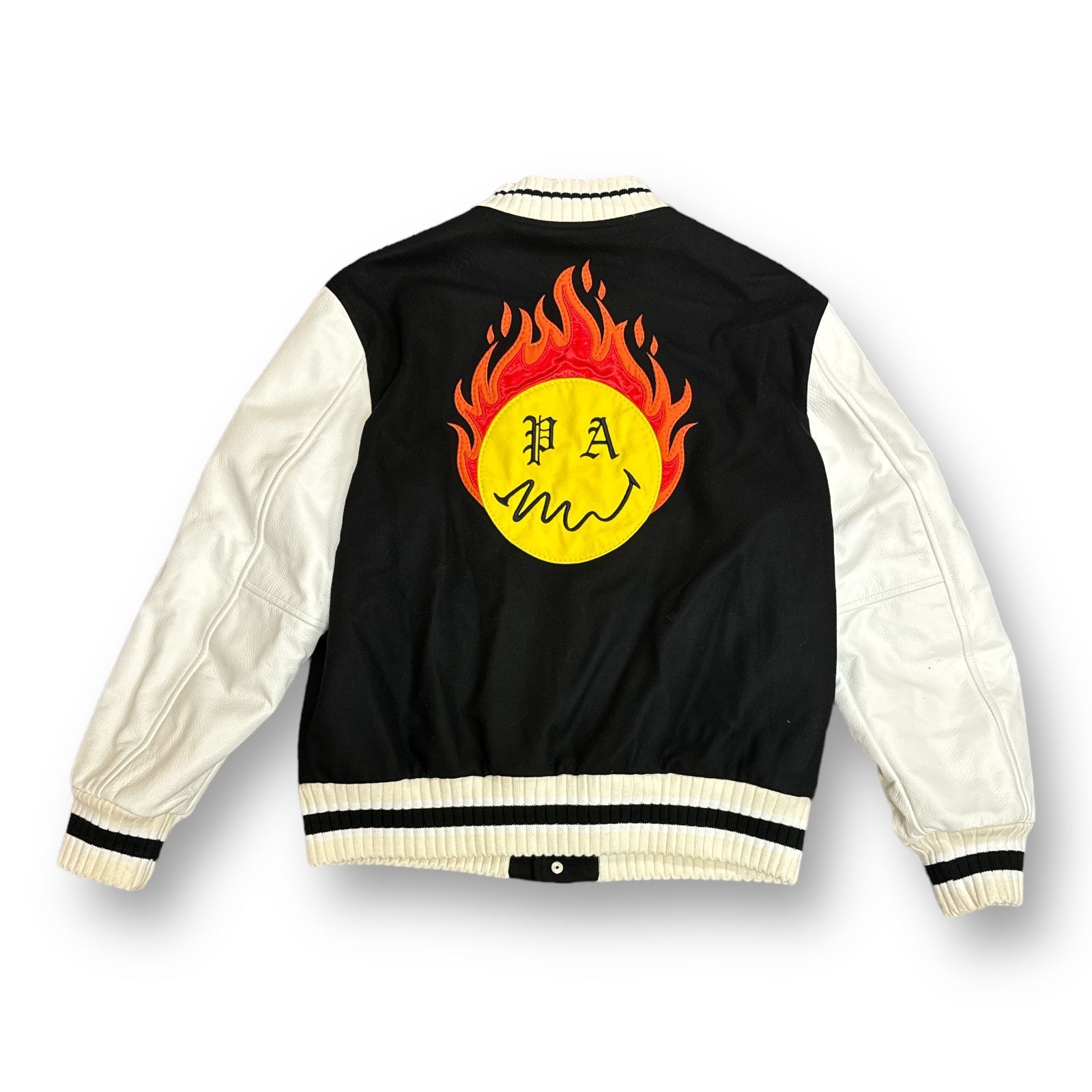 美品 Palm Angels 21AW Burning Head Varsity Jacket バーニングヘッド