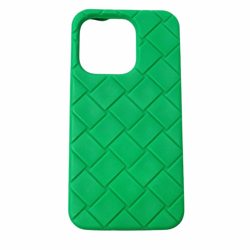 ボッテガヴェネタ BOTTEGA VENETA イントレチャート シリコン iPhone 14 Pro ケース ラバー 733842 スマホケース アイフォン カバー 携帯 パラキート 緑 グリーン メンズ レディース 12