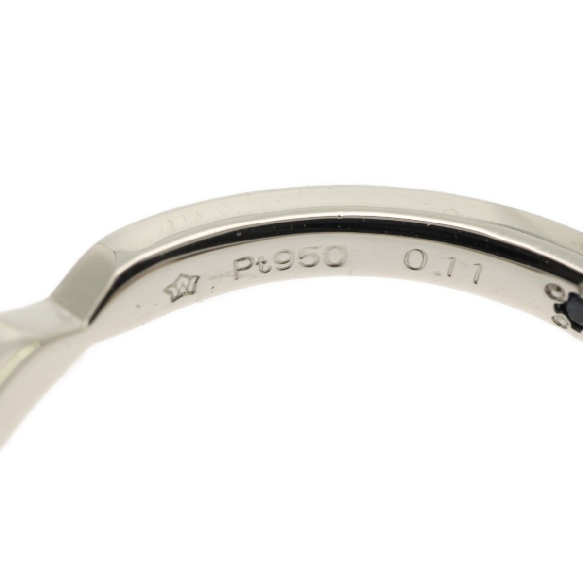 PT950 Pt950 プラチナ ダイヤ0.11ct デザイン リング 指輪 重ね付け  