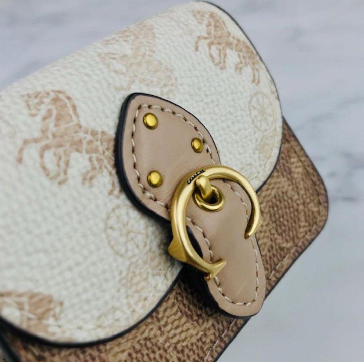 極美品☆COACH・コーチ ミニ ビート バッグ チャーム ウィズ ホース