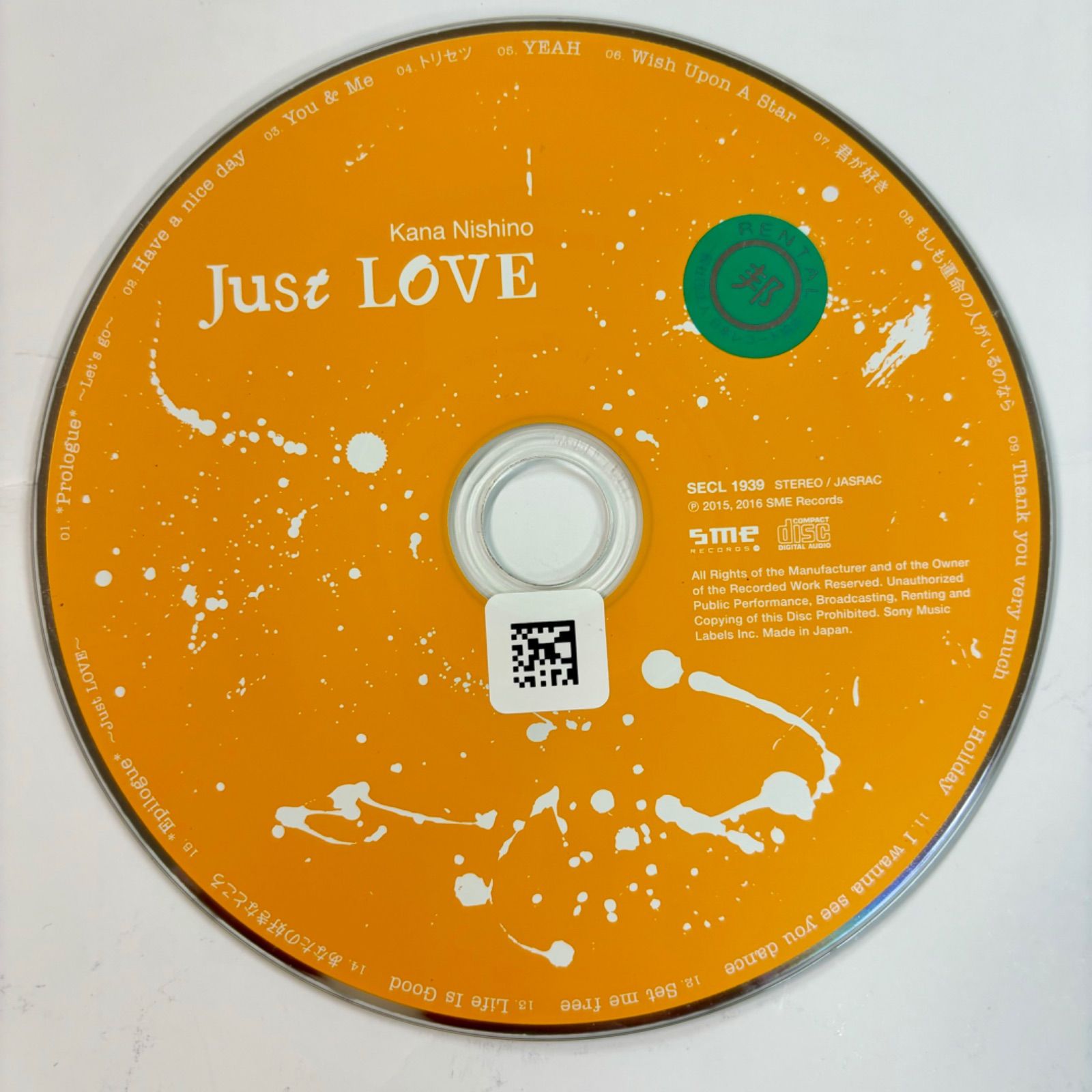 Just LOVE(通常盤)／西野カナ