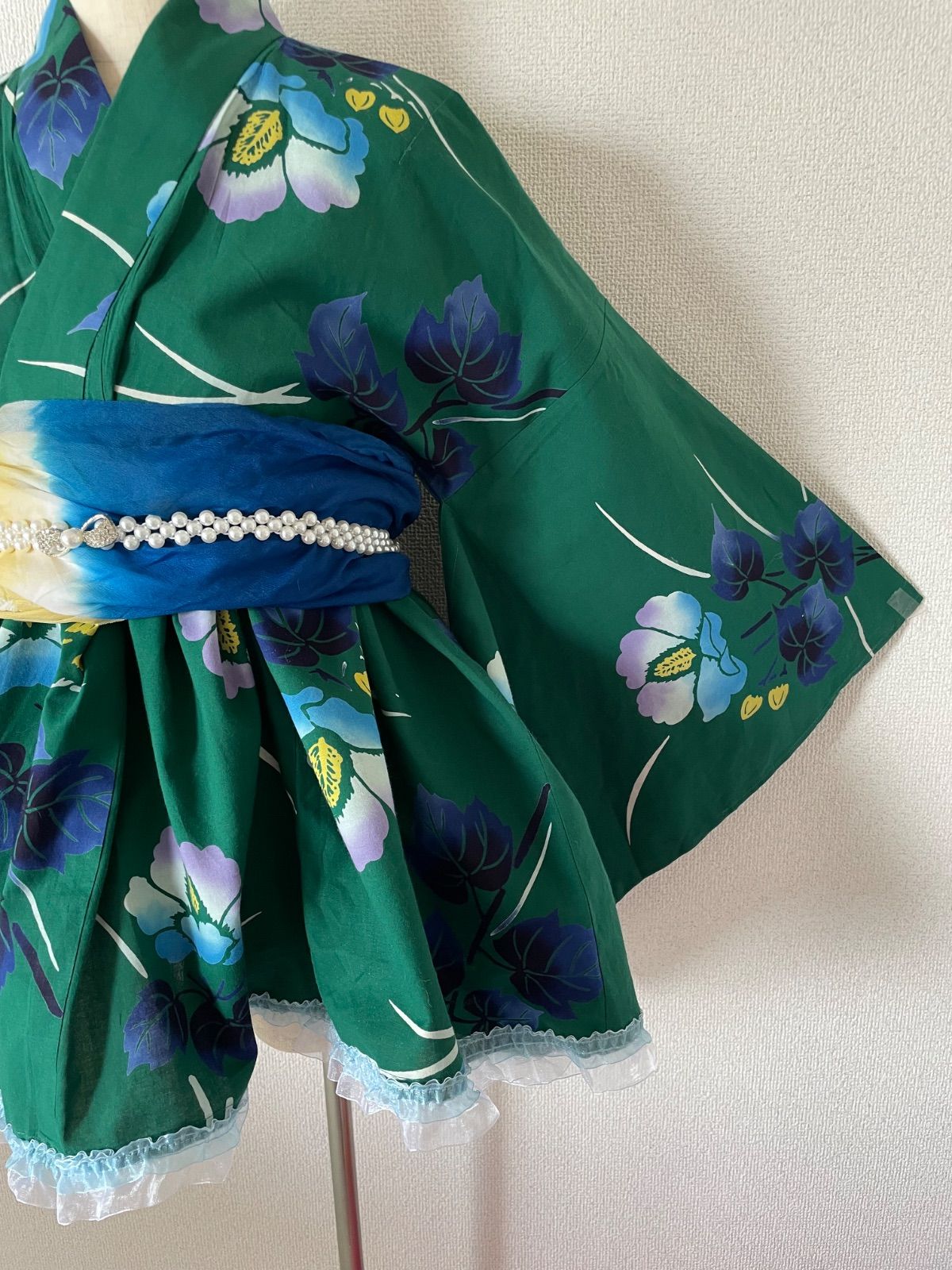 Clarus レディース 女性浴衣3点セット（浴衣＋半幅帯+下駄）「夏の