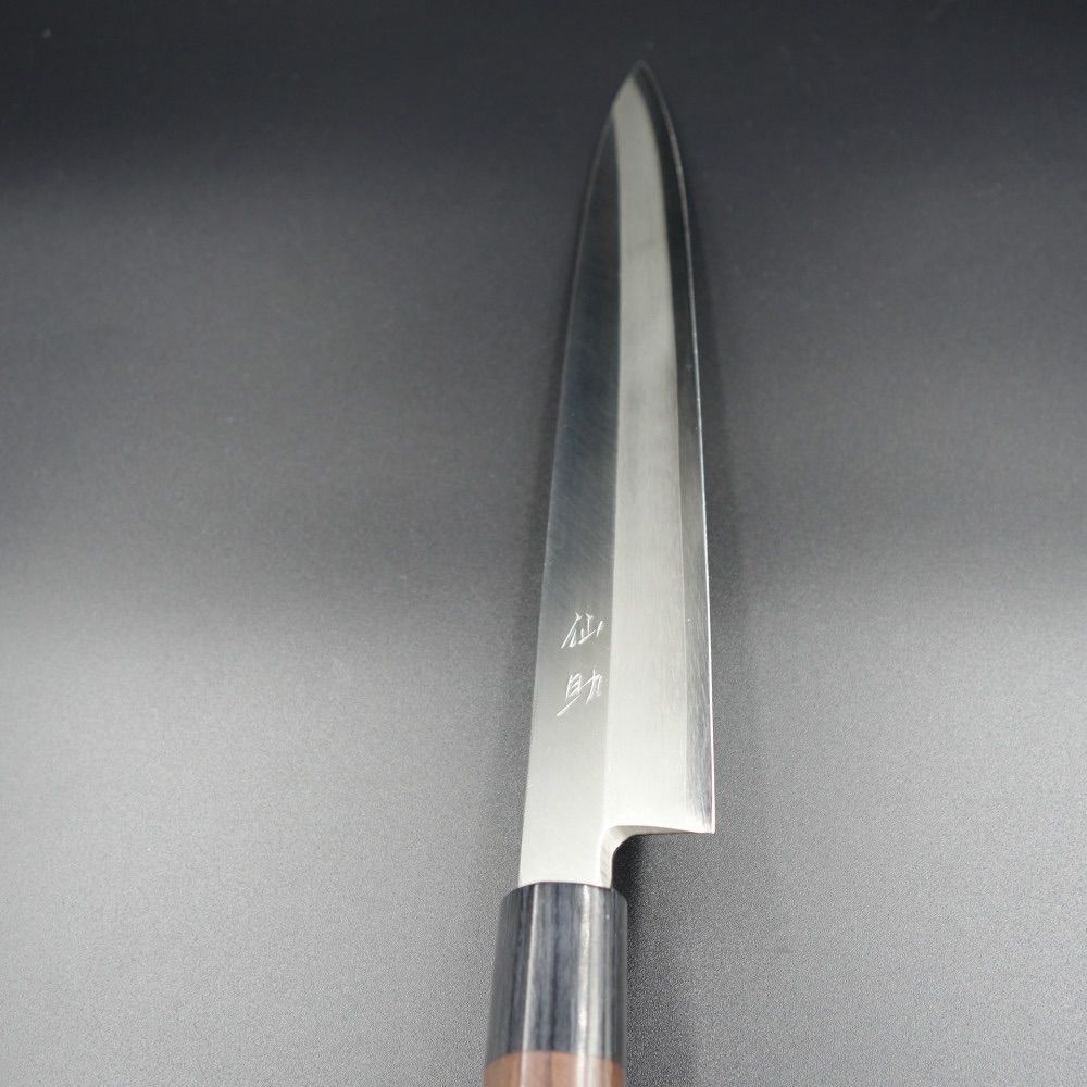 仙助 包丁 柳刃包丁 刺身包丁 270mm 銀三 ステンレス 紫檀シノギ柄