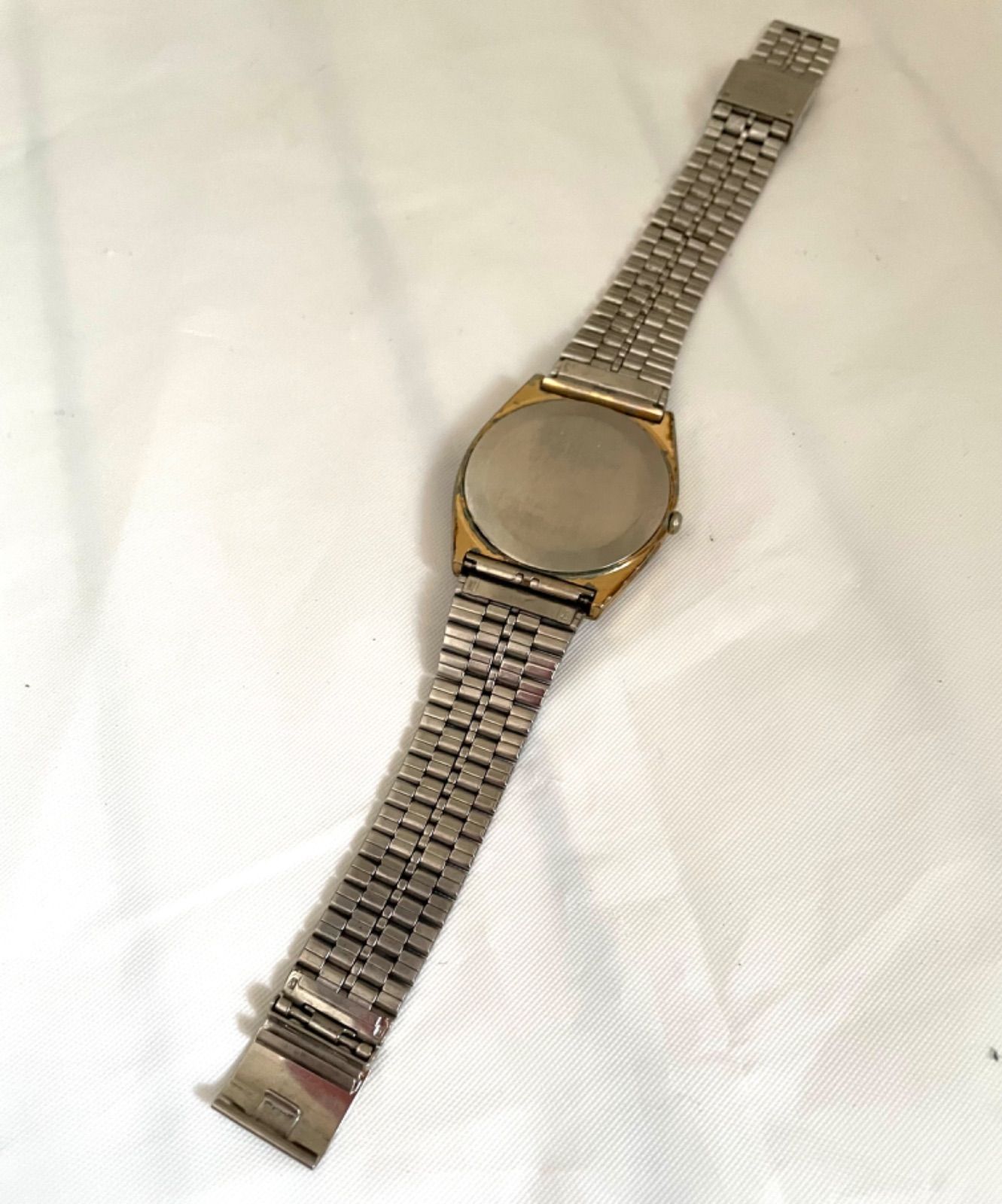rrkk2554 箱入りセイコーSEIKO クォーツ3針デイト 7832-5010 ゴールド 男性用 メンズ腕時計 説明書付き 現状品 -  ブランド腕時計