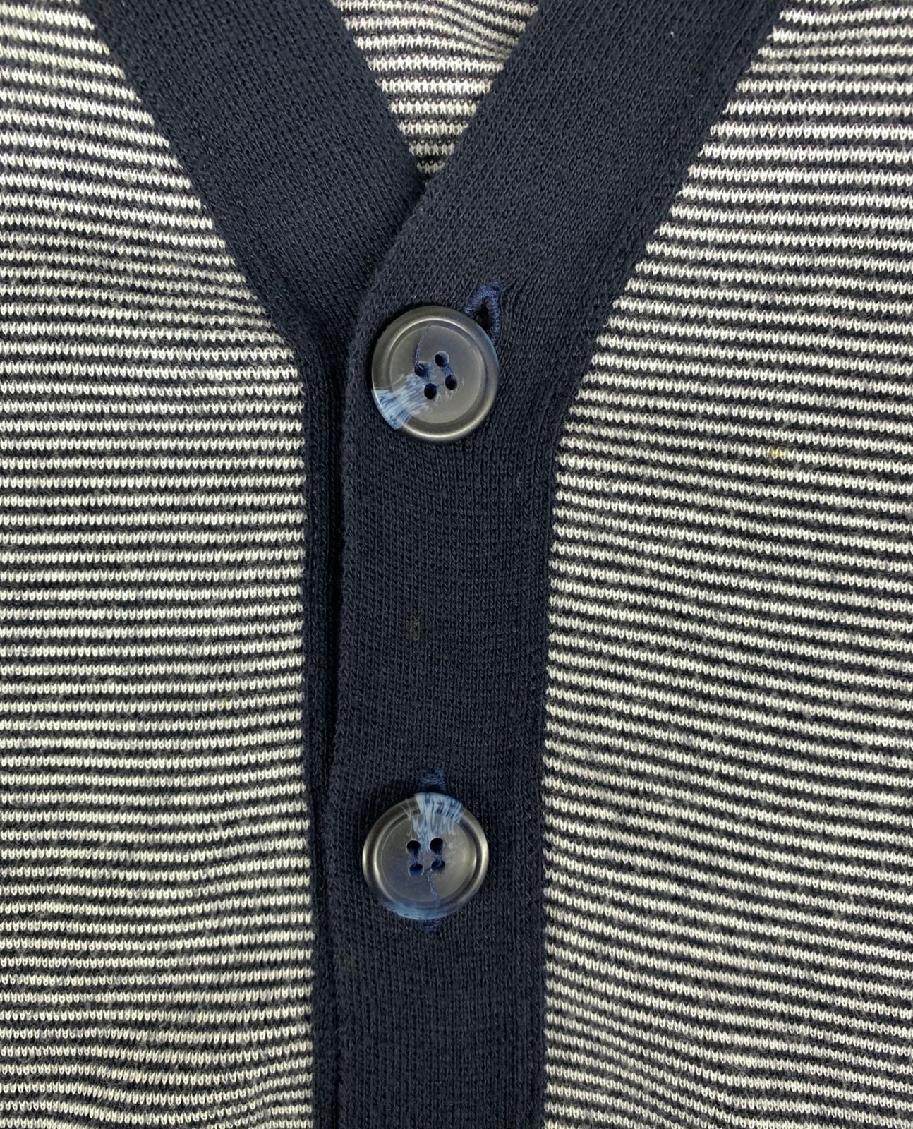EVISU (エヴィス) 長袖カーディガン ボーダー ボタン コットン S 