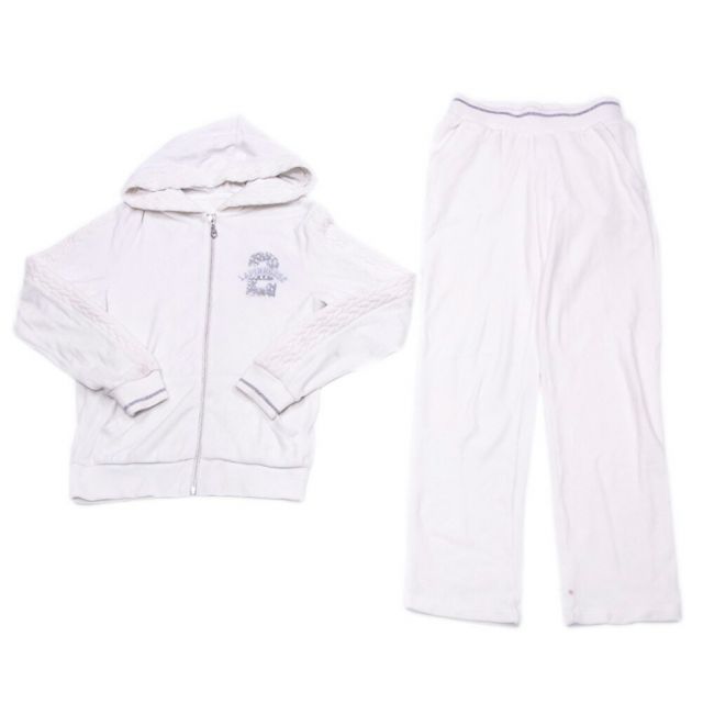 ラパン ハウス セットアップ パーカー パンツ ♯12ans-152cmサイズ キッズ 上下セット ホワイト 白 シルバー LAPIN HOUSE  C4008S 