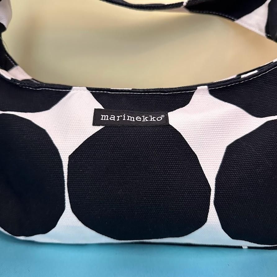 激レア Marimekko ハンドバック 白黒 33.5×33cm - メルカリ