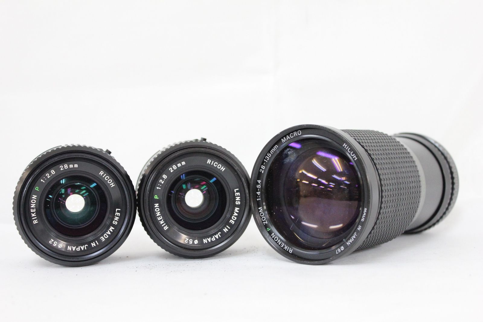 返品保証】 【レンズ3点まとめ】リコー Ricoh RIKENON P ZOOM 28-135mm