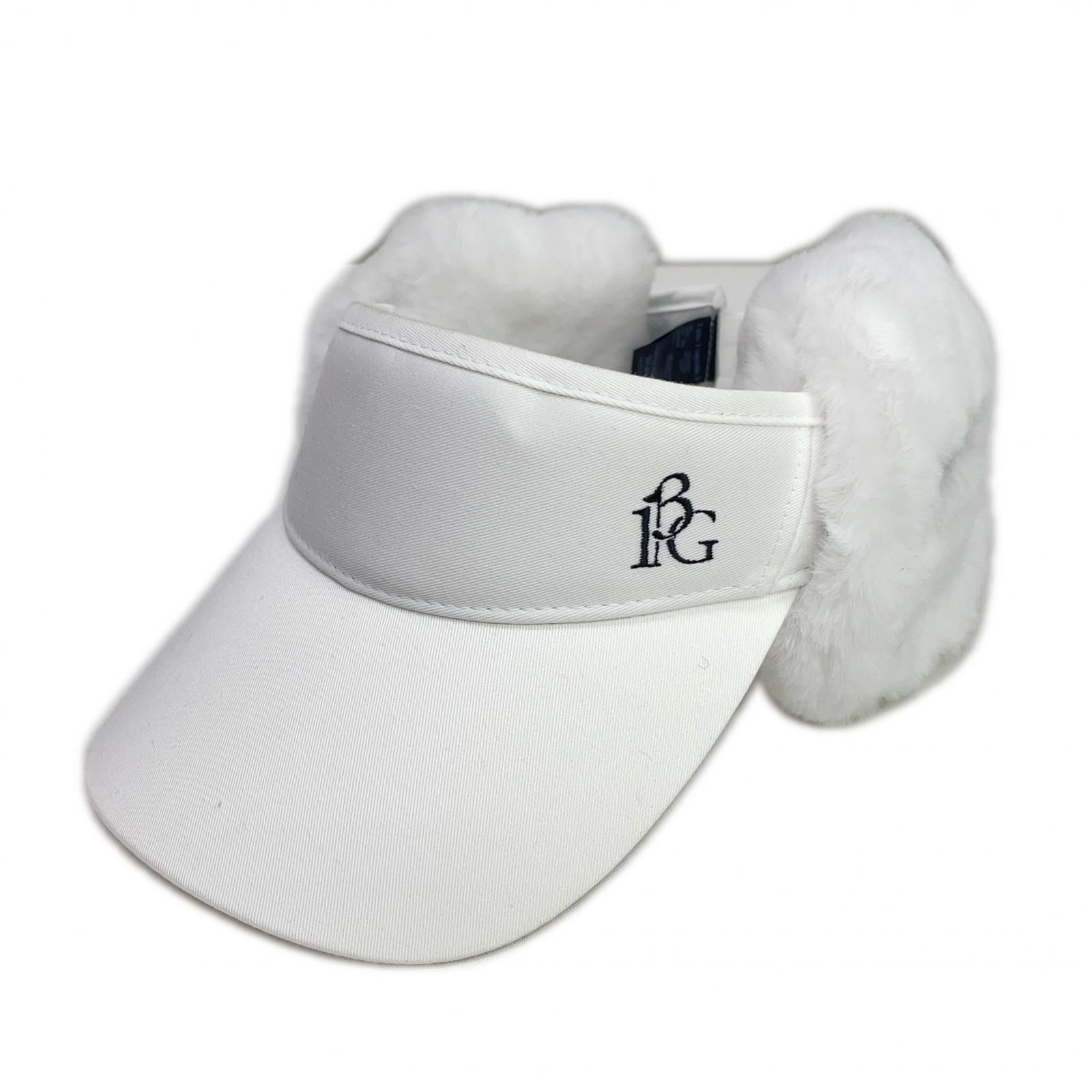 ウノピュウノウグァーレトレ 1piu1uguale3 サンバイザー フリー 白 ホワイト 耳当て付き