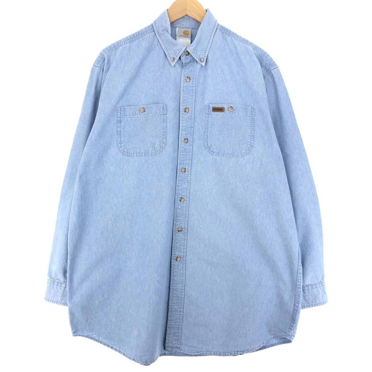 古着 カーハート Carhartt 長袖 ボタンダウン ワークシャツ メンズL/eaa431750