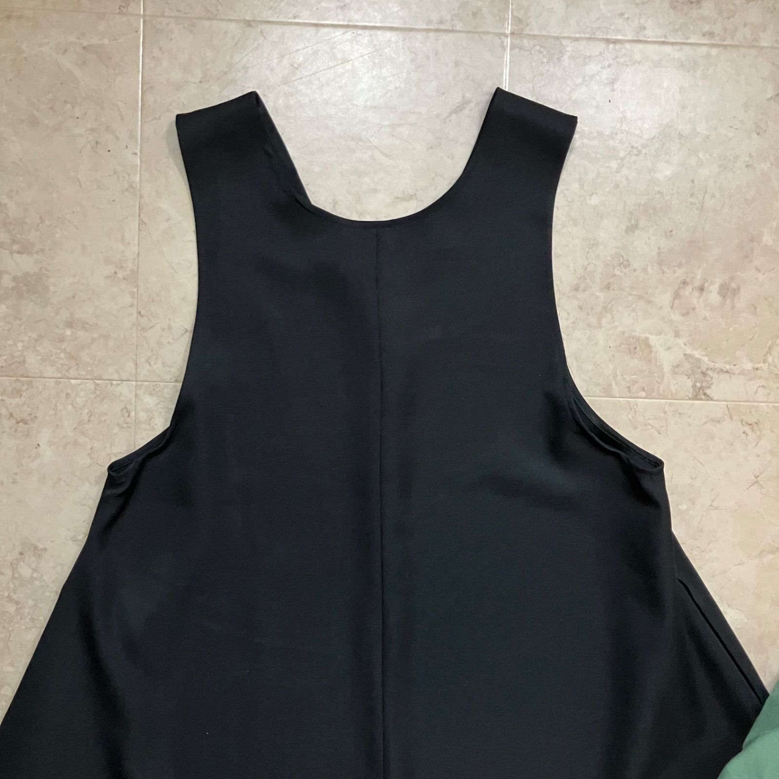 BEARDSLEY 【未使用級！】シャンブレージャンパースカート 黒 ゆったり