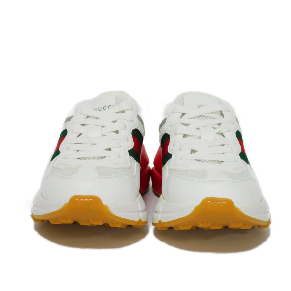 GUCCI グッチ ライトン ロゴ 34 1/2 シェリー ストライプ カーフ 