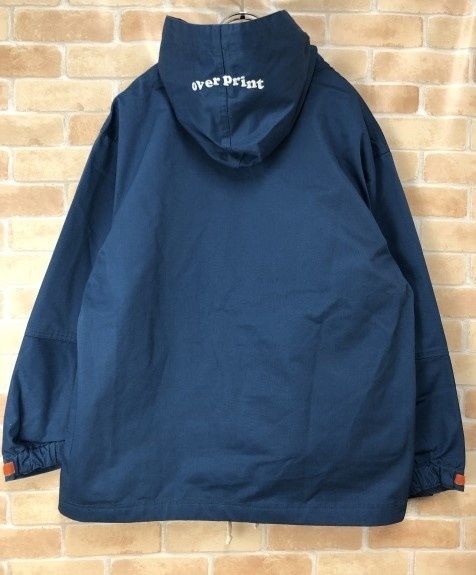 【中古】 UNIVERSAL OVERALL×overprint ユニバ―サールオーバーオール アノラックパーカー　ブルー L 111403404