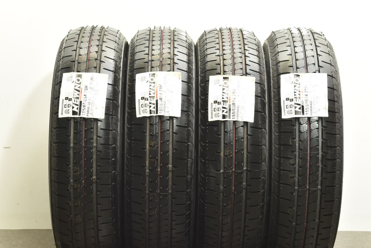 830様ナット付き★★ブリヂストン155/65R14 Nワン、ミライース 2025年製 未使用品】ブリヂストン ニューノ 155/65R14 4本セット