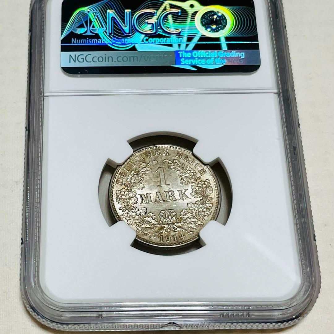 美術品・アンティーク・コレクション1900Dドイツ帝国 1マルク銀貨 NGC 