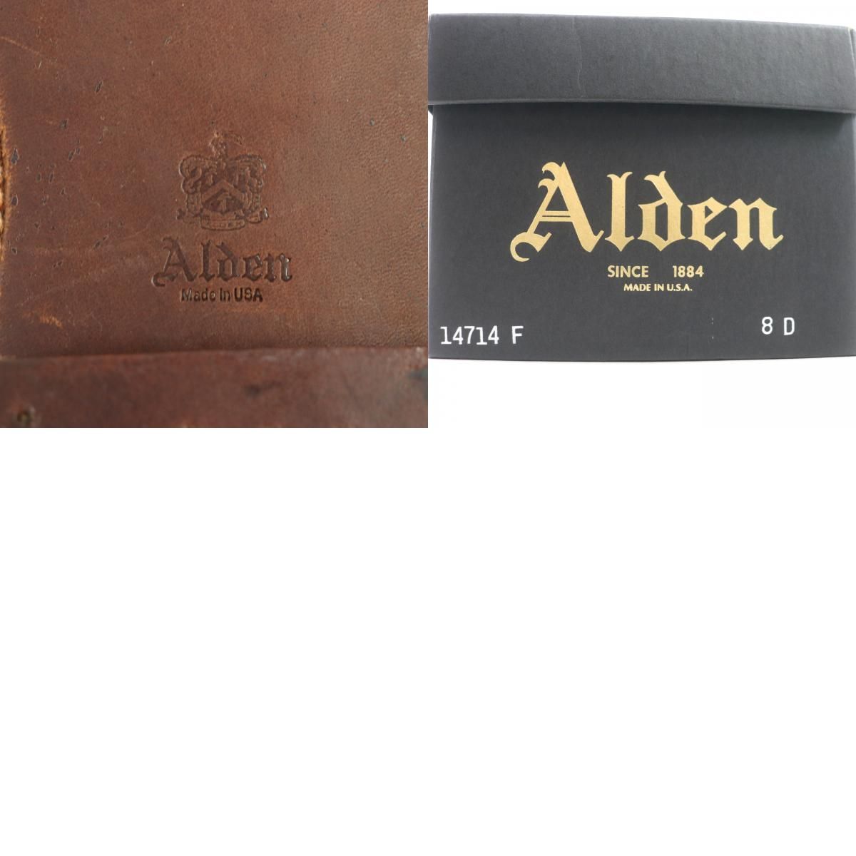 極美品▼ALDEN オールデン 14714 レザーソウル別注 レザーチャッカブーツ アンクルブーツ バーガンディー 8 箱付き USA製 メンズ