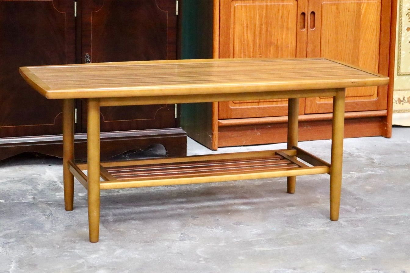 GMIH255 karimoku カリモク センターテーブル ローテーブル リビングテーブル コーヒーテーブル 棚付き 木製 レトロ ヴィンテージ